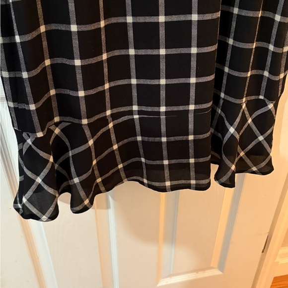 Chaps Ralph Lauren long sleeve plaid checkered midi dress size 12 - Picture 7 of 10